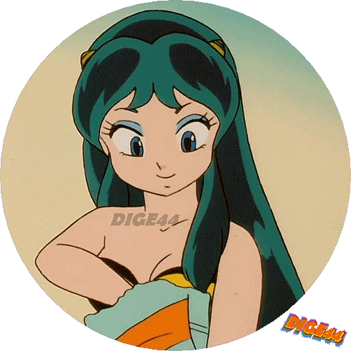 🥔 Стикер «URUSEI YATSURA LAMU&; LUM PHOTO-CIRCLE» для Telegram