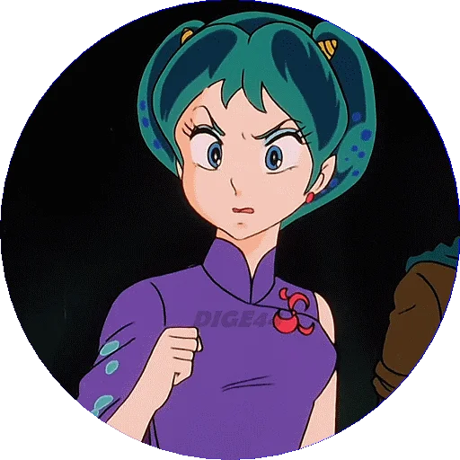 😤 Стикер «URUSEI YATSURA LAMU&; LUM PHOTO-CIRCLE» для Telegram