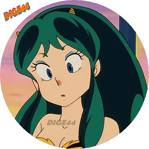 🫥 Стикер «URUSEI YATSURA LAMU&; LUM PHOTO-CIRCLE» для Telegram