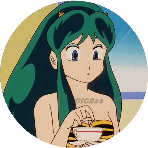 ☕️ Стикер «URUSEI YATSURA LAMU&; LUM PHOTO-CIRCLE» для Telegram