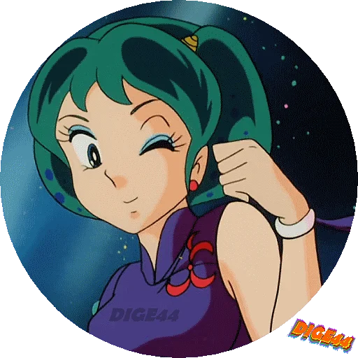 😉 Стикер «URUSEI YATSURA LAMU&; LUM PHOTO-CIRCLE» для Telegram
