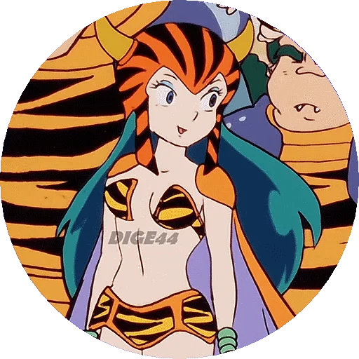😈 Стикер «URUSEI YATSURA LAMU&; LUM PHOTO-CIRCLE» для Telegram