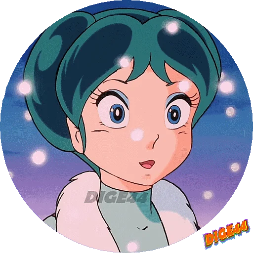🌨 Стикер «URUSEI YATSURA LAMU&; LUM PHOTO-CIRCLE» для Telegram