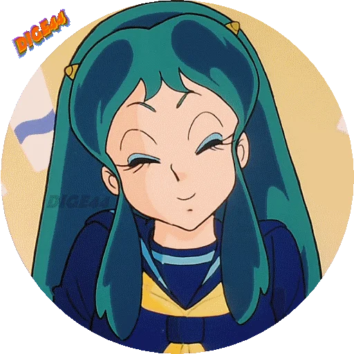 😇 Стикер «URUSEI YATSURA LAMU&; LUM PHOTO-CIRCLE» для Telegram