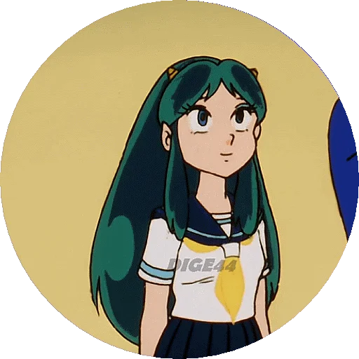 🙄 Стикер «URUSEI YATSURA LAMU&; LUM PHOTO-CIRCLE» для Telegram