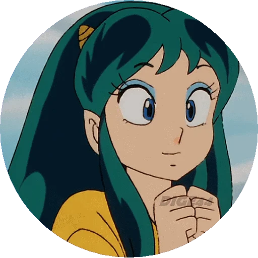🥰 Стикер «URUSEI YATSURA LAMU&; LUM PHOTO-CIRCLE» для Telegram