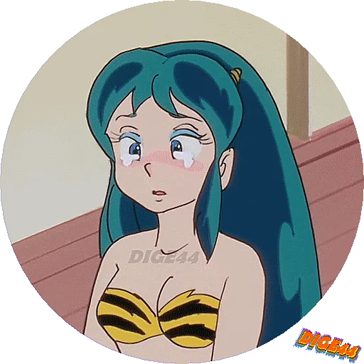 😭 Стикер «URUSEI YATSURA LAMU&; LUM PHOTO-CIRCLE» для Telegram