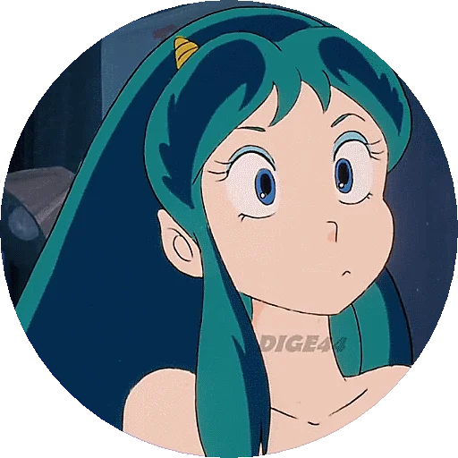 ❗️ Стикер «URUSEI YATSURA LAMU&; LUM PHOTO-CIRCLE» для Telegram