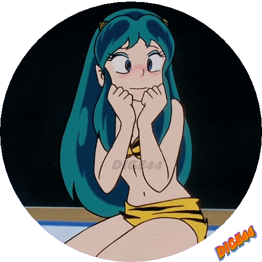 💟 Стикер «URUSEI YATSURA LAMU&; LUM PHOTO-CIRCLE» для Telegram