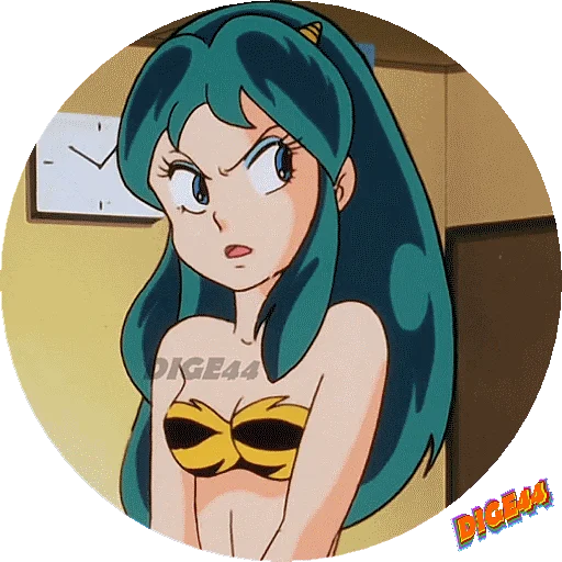 🤨 Стикер «URUSEI YATSURA LAMU&; LUM PHOTO-CIRCLE» для Telegram