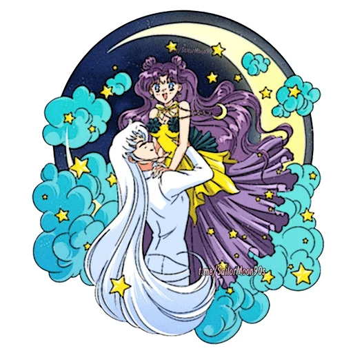 💞 Стикер «Luna & Artemis» для Telegram