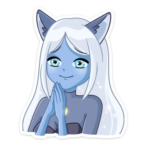 😃 Стикер «Лунная Мелани» для Telegram