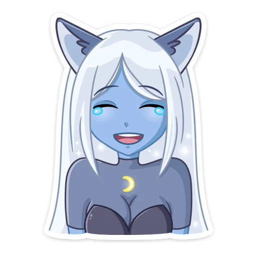 😆 Стикер «Лунная Мелани» для Telegram