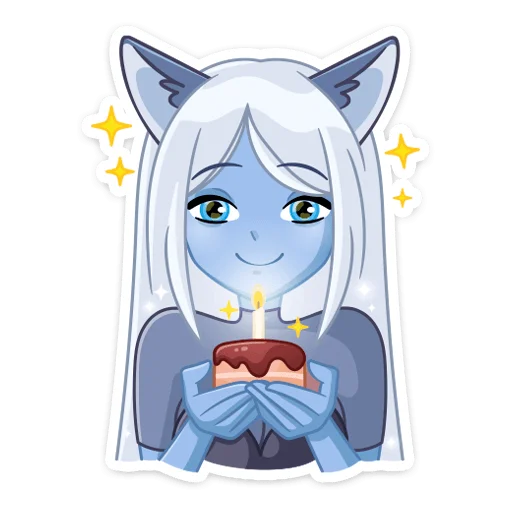 🎂 Стикер «Лунная Мелани» для Telegram