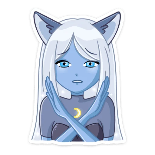 🥵 Стикер «Лунная Мелани» для Telegram