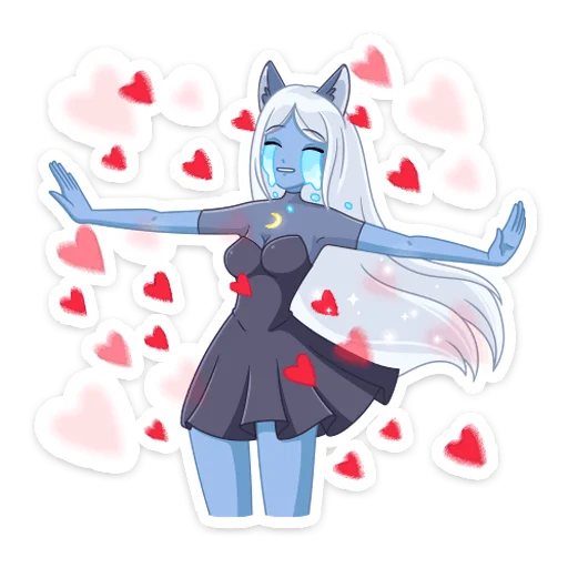 🥰 Стикер «Лунная Мелани» для Telegram