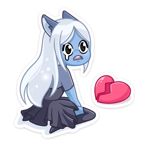 💔 Стикер «Лунная Мелани» для Telegram