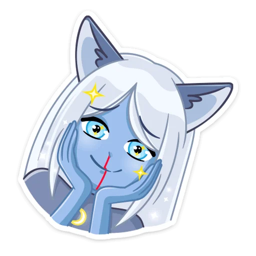 😍 Стикер «Лунная Мелани» для Telegram