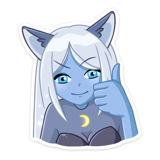 👍 Стикер «Лунная Мелани» для Telegram
