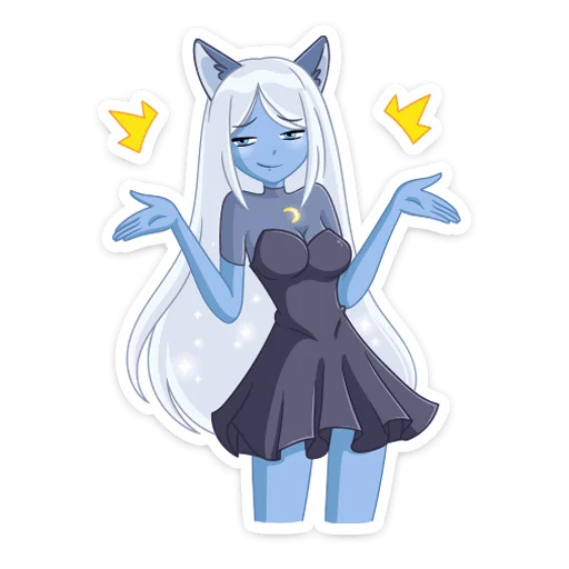 🤷 Стикер «Лунная Мелани» для Telegram
