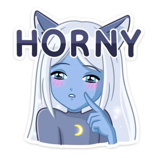 🥵 Стикер «Лунная Мелани» для Telegram