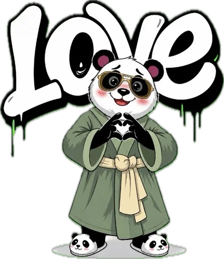 ❤️ Стикер «Lunky Panda» для Telegram
