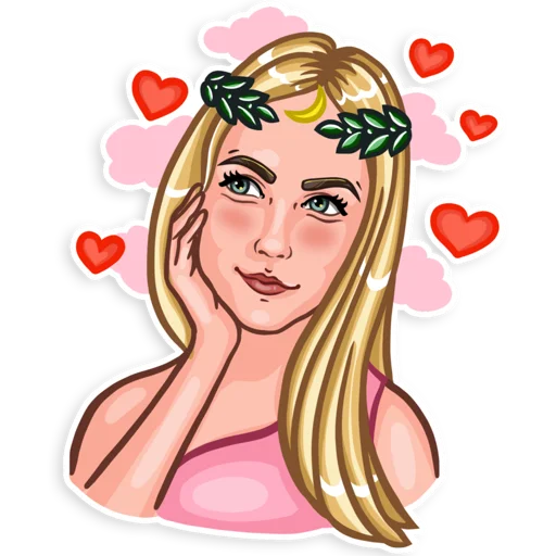 😻 Стикер «Луноликая» для Telegram