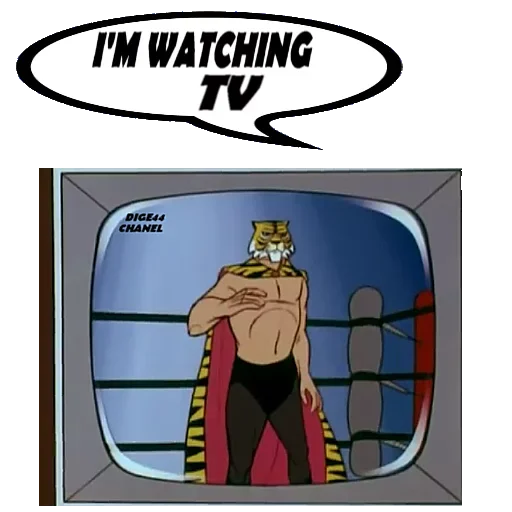 📺 Стикер «Tiger Man» для Telegram