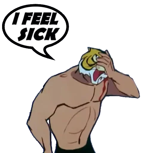 🤢 Стикер «Tiger Man» для Telegram