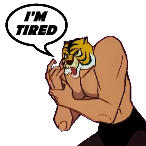 😥 Стикер «Tiger Man» для Telegram
