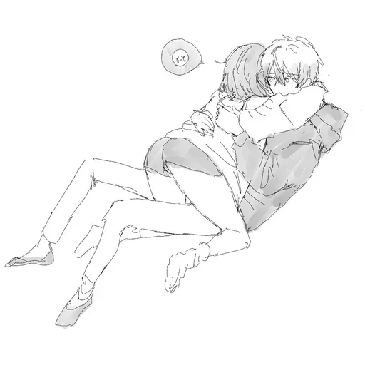 🤍 Стикер «luvmanga» для Telegram