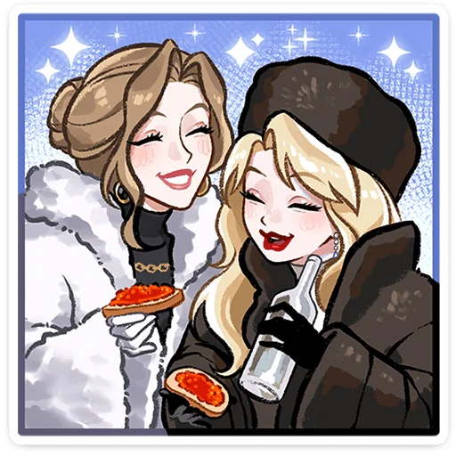 🍾 Стикер «Люксовые бести» для Telegram