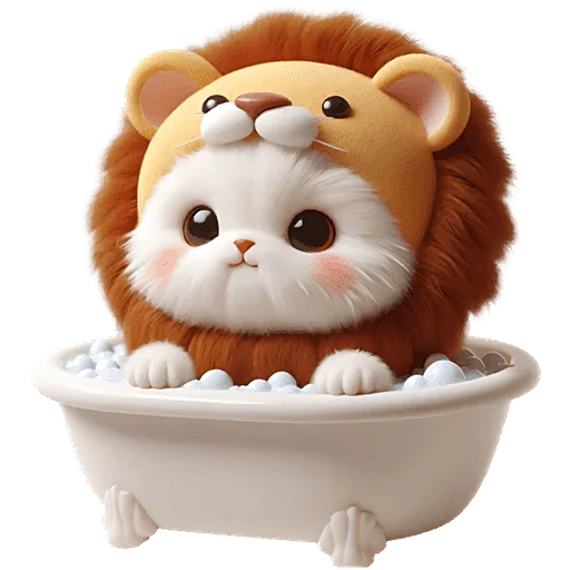 🛁 Стикер «Котята львята» для Telegram