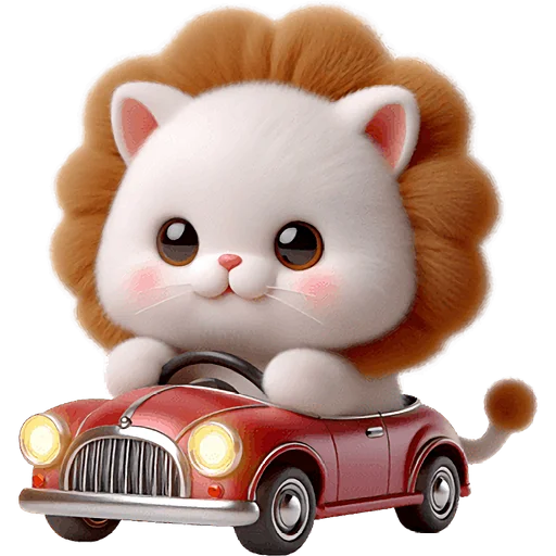 🚗 Стикер «Котята львята» для Telegram