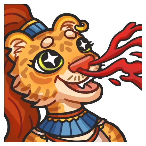 😛 Стикер «Львичка» для Telegram
