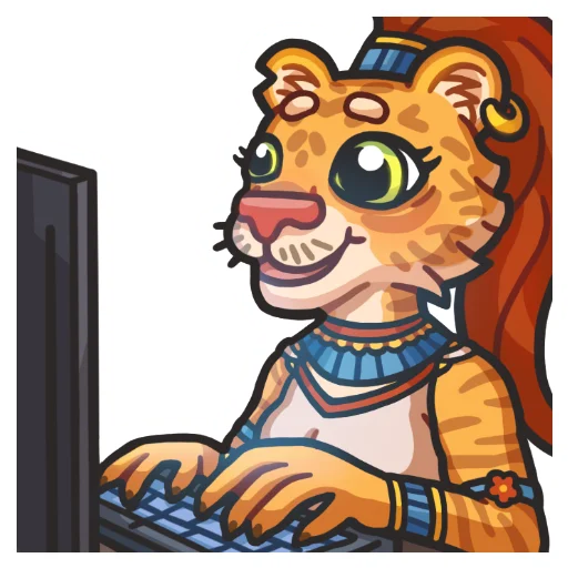⌨️ Стикер «Львичка» для Telegram