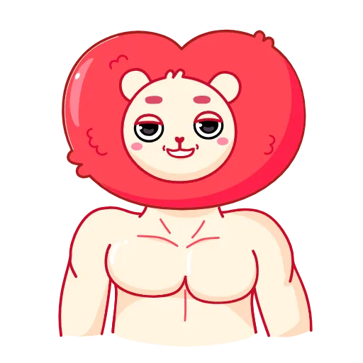 💪 Стикер «Львиное сердце» для Telegram