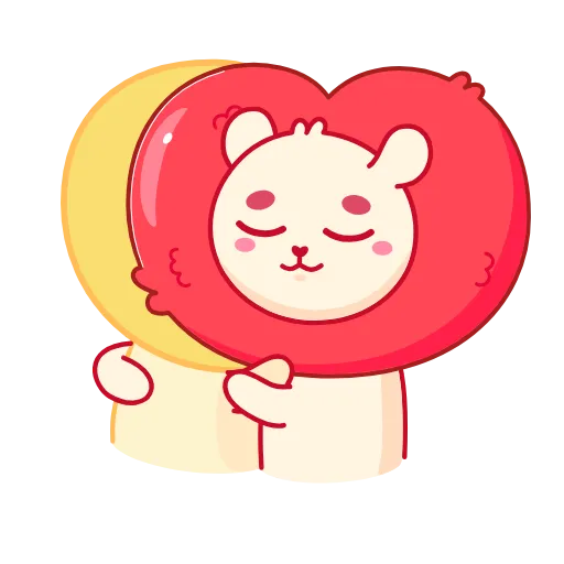 🤗 Стикер «Львиное сердце» для Telegram