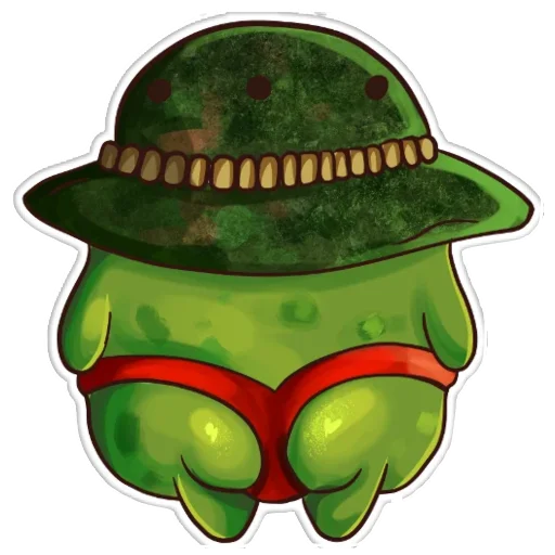 🔥 Стикер «lyagush military» для Telegram
