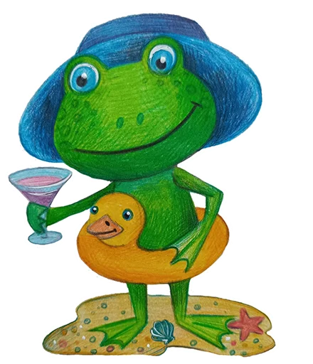 🍸 Стикер «Лягушмель» для Telegram