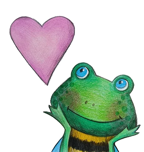 😍 Стикер «Лягушмель» для Telegram