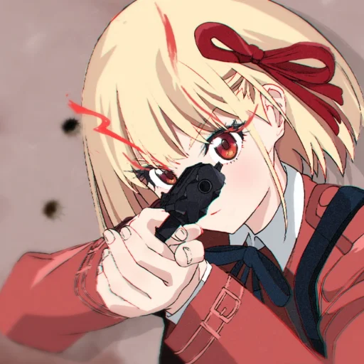 😡 Стикер «Lycoris Recoil Art» для Telegram