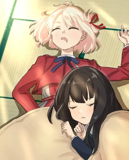 😴 Стикер «Lycoris Recoil Art» для Telegram