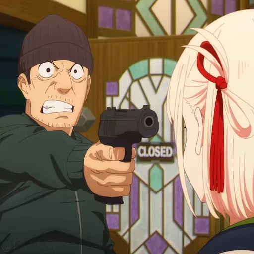 🔫 Стикер «Lycoris Recoil Friends Are Thieves of Time» для Telegram