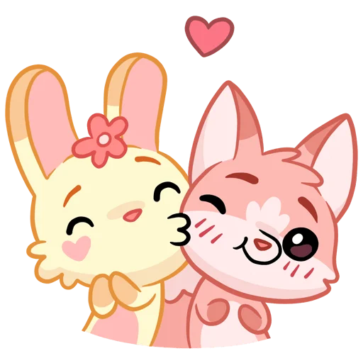😘 Стикер «Лин и Ли Без Текста» для Telegram