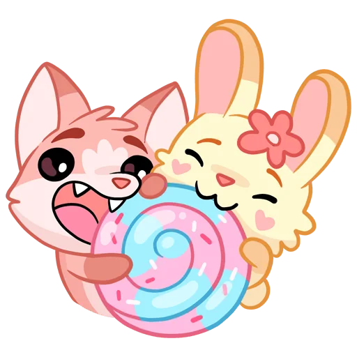 🍭 Стикер «Лин и Ли Без Текста» для Telegram