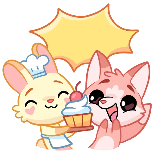 🧁 Стикер «Лин и Ли Без Текста» для Telegram