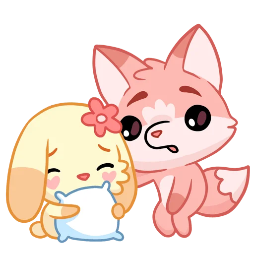 😔 Стикер «Лин и Ли Без Текста» для Telegram