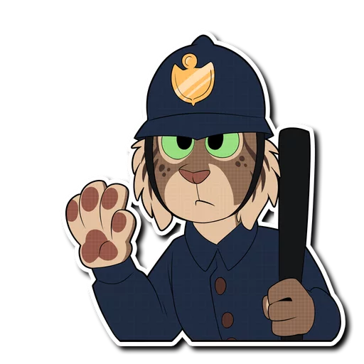 👮‍♀️ Стикер «Lynx» для Telegram