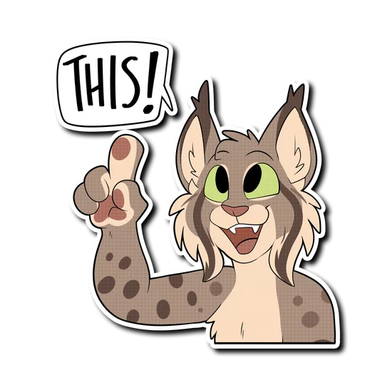 ☝️ Стикер «Lynx» для Telegram